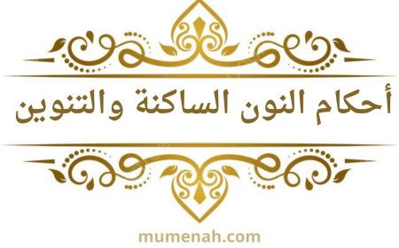 أحكام النون الساكنة والتنوين مع الأمثلة لكل نوع