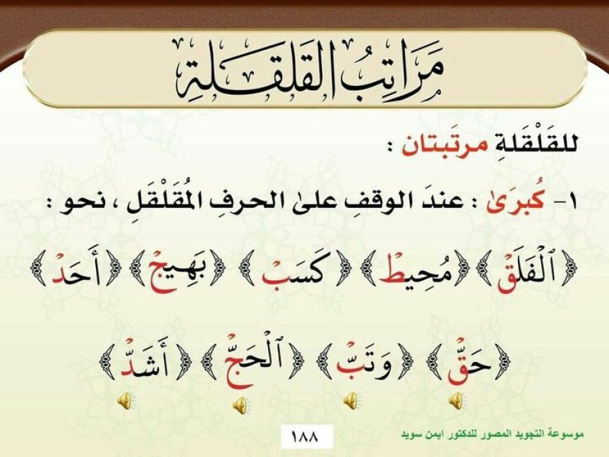 مواضع القلقلة