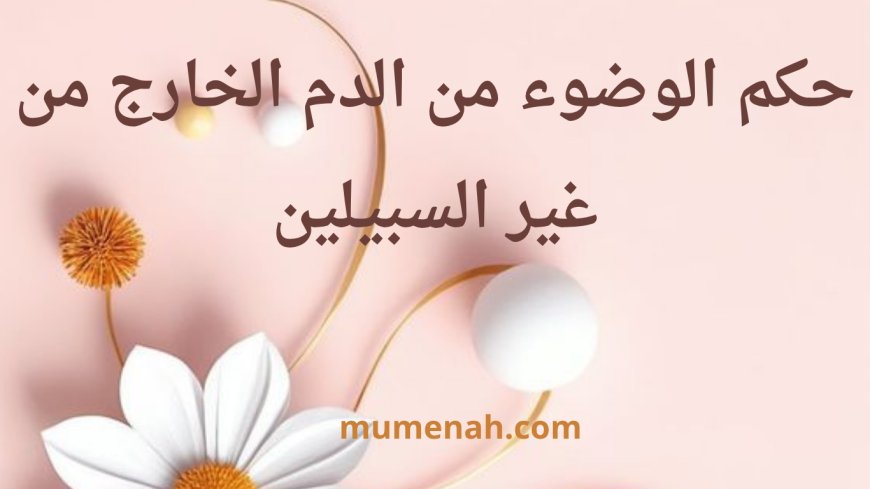 حكم الوضوء من الدم الخارج من غير السبيلين