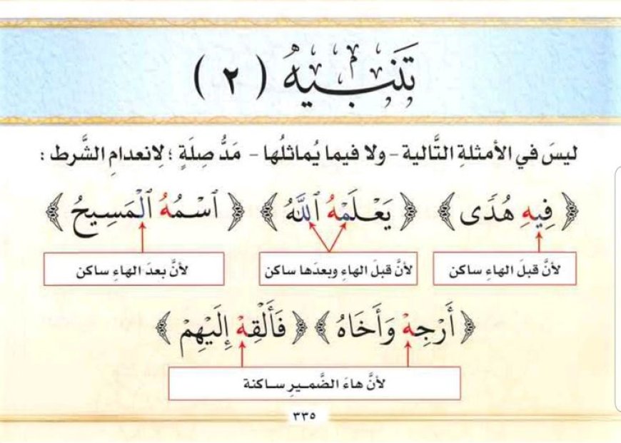 حكم مدّ هاء الكناية