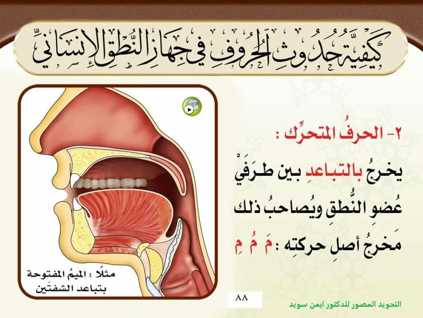 كيفية حدوث الحروف المتحركة