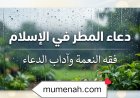 دعاء المطر في الإسلام ووقت استجابة الدعاء أثناء نزوله