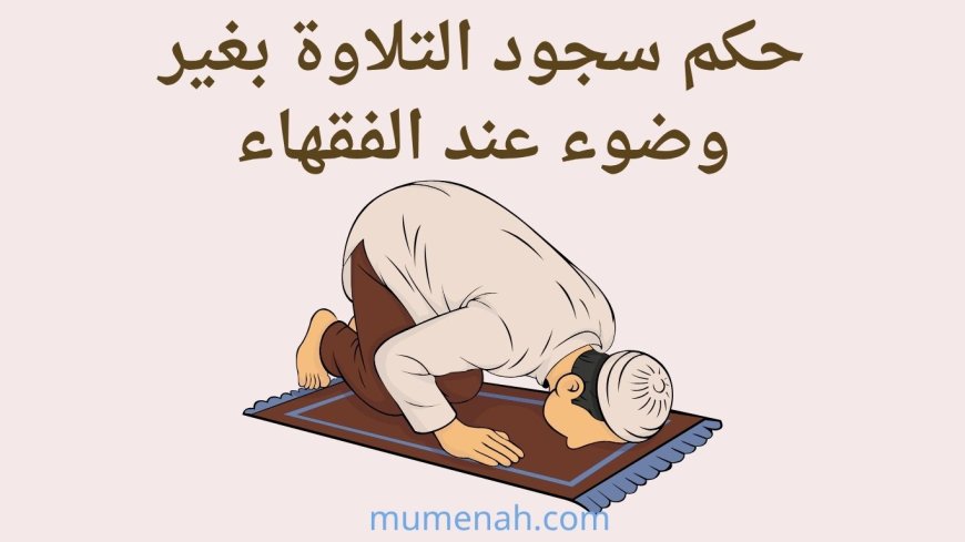 حكم سجود التلاوة بغير وضوء عند الفقهاء